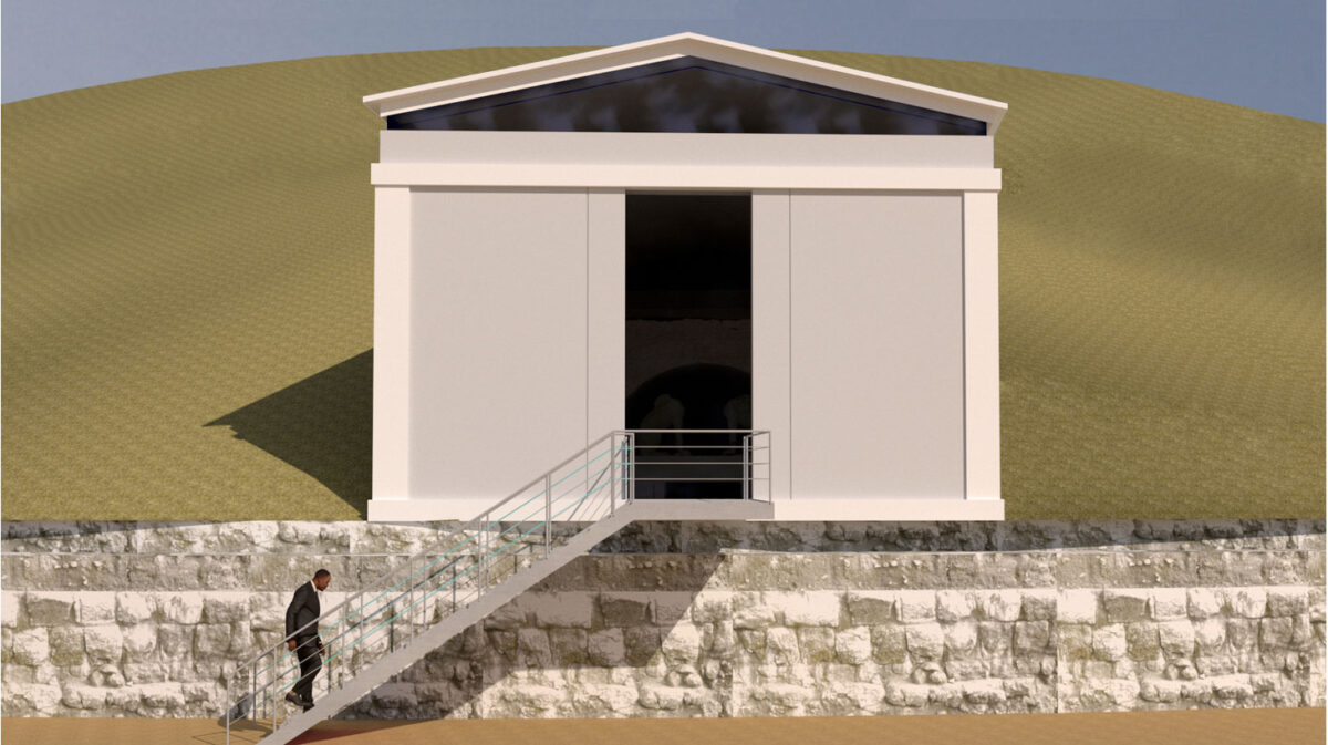 Proposal for the didactic restoration of the enclosure and the outer shell (photo: MOCAS) 