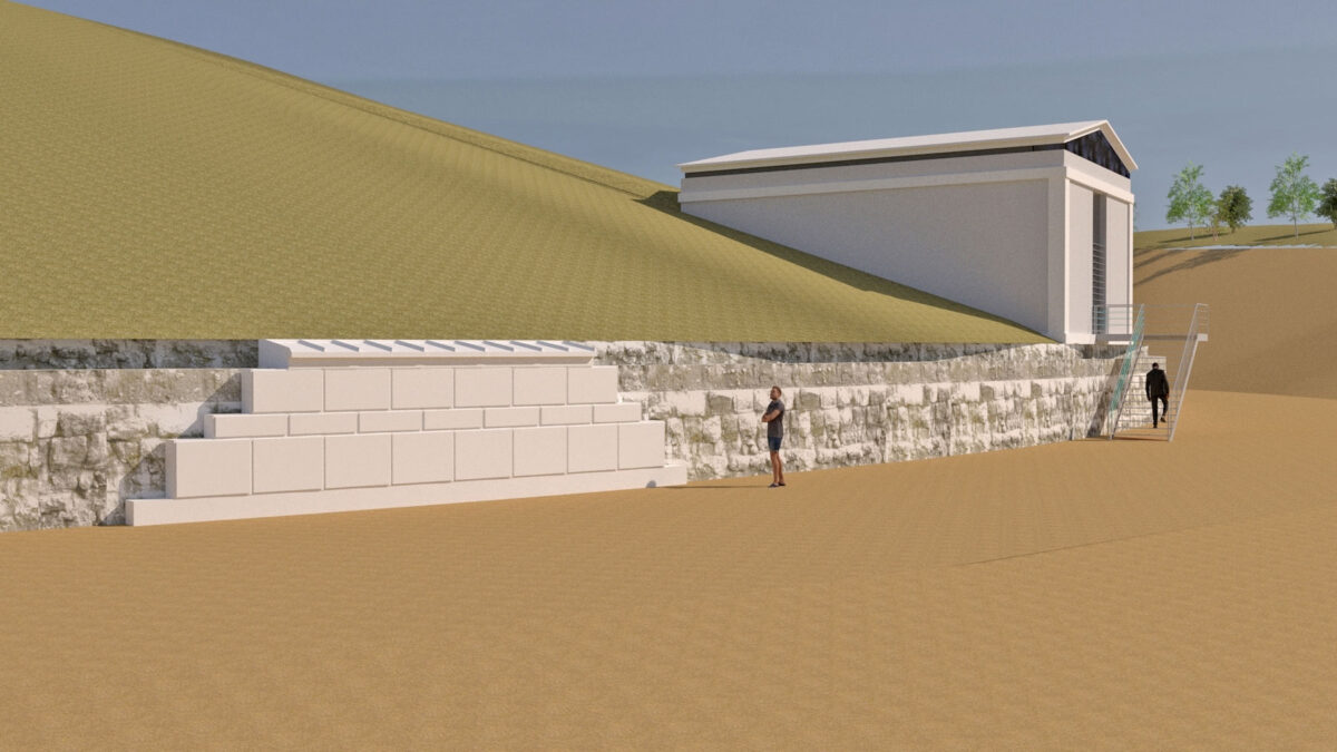Proposal for the didactic restoration of the enclosure and the outer shell (photo: MOCAS) 