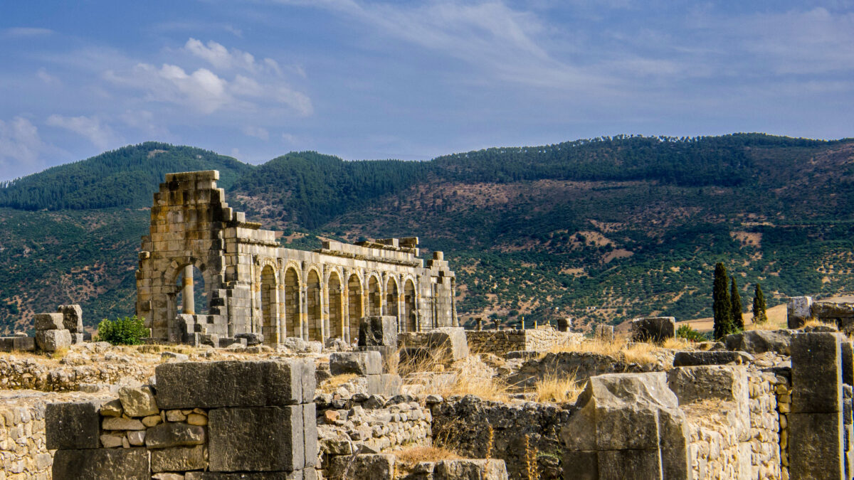 The ruins of Volubilis, a city in Morocco that was part of the Roman Empire. Credit: Sergio Morchon/ Flickr