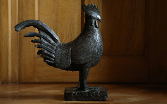 The Benin bronze cockerel was given to Jesus College in 1905.