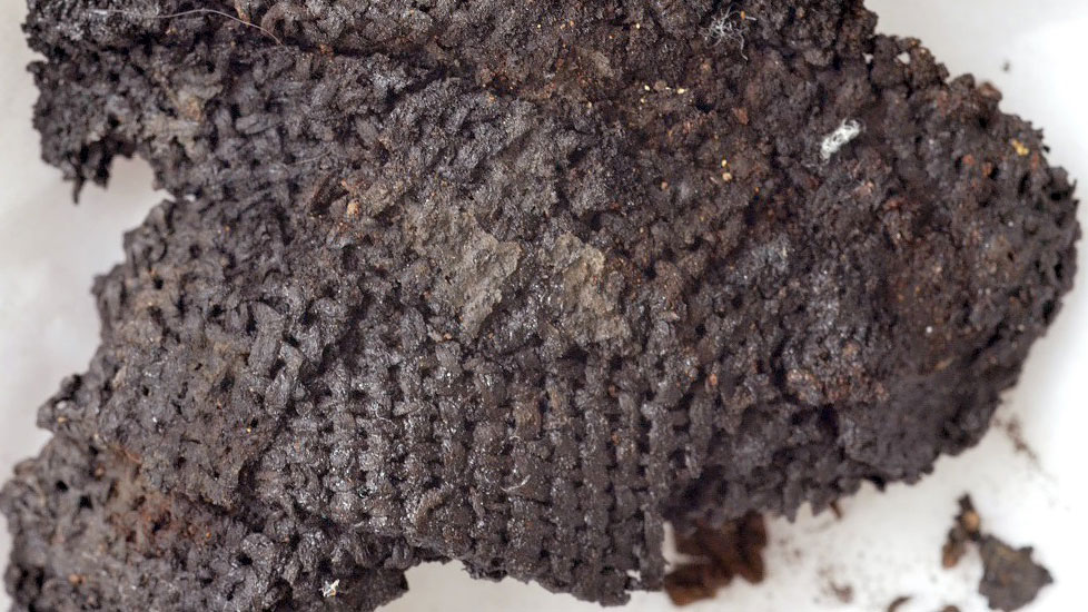 This piece of cloth is from the Stone Age. For 60 years, academics have debated whether it is made of wool or linen. So what is it really made of? The answer will surprise you. Photo: Antoinette Rast-Eicher, University of Bern.
