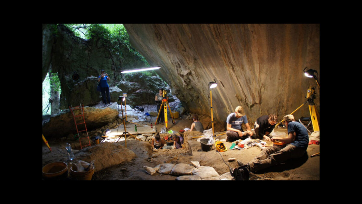 Arma Veirana, a cave in the Ligurian pre-Alps of northwestern Italy, is a popular spot for local families to visit.