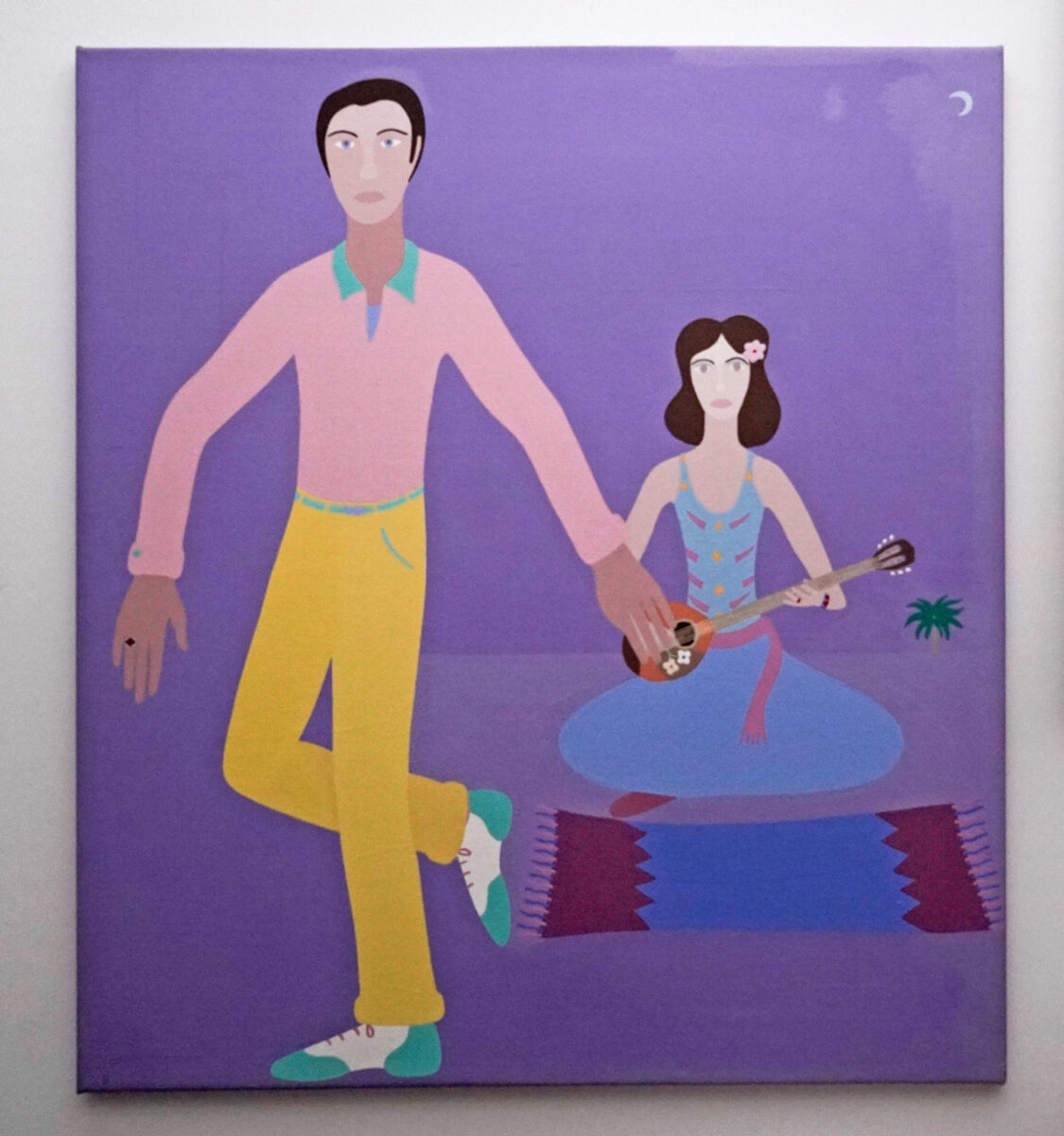 Charles Howard, Dancer in yellow trousers, acrylic on canvas, 107x95 cm. (photo: Menelaos Mirillas)