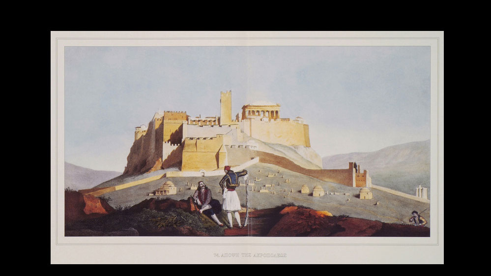 Fig. 16. General view of the Acropolis from the West. L. Dupré, 1825.