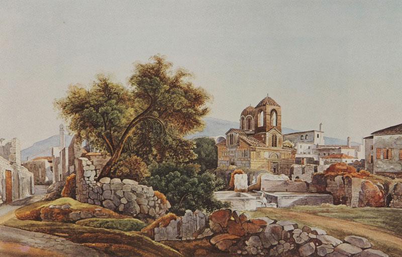 Fig. 43. The ruined quarter of the Gorgoepikoos. Peytier Album, 1833-1836	
