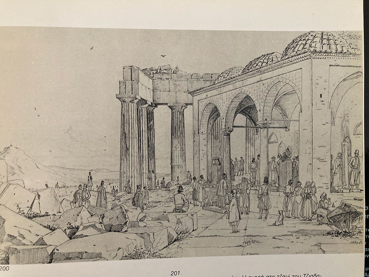 Fig. 46. Visitors to the Parthenon in 1835. Martinus Rørbye