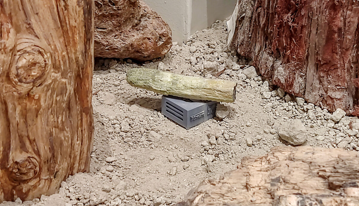 Sensor in the Natural History Museum of the Lesvos Petrified Forest.