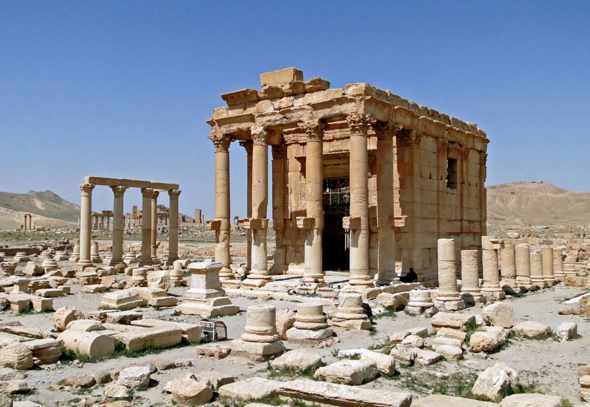 The temple of Baal-Zeus in Palmyra, before its destruction. 