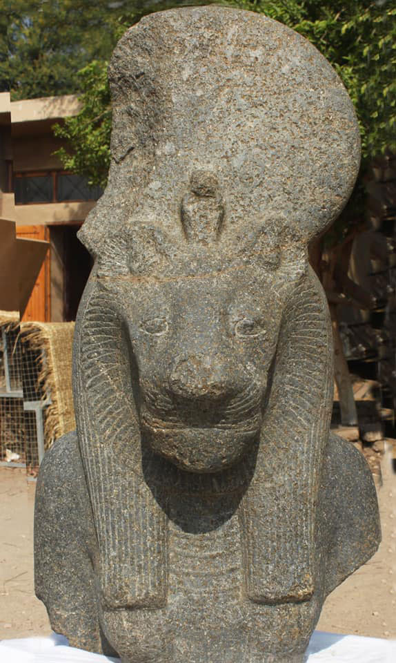 Part of a Sekhmet statue, Temple of Amenhotep III at Kom El Hetan. MoTA, Egypt. 