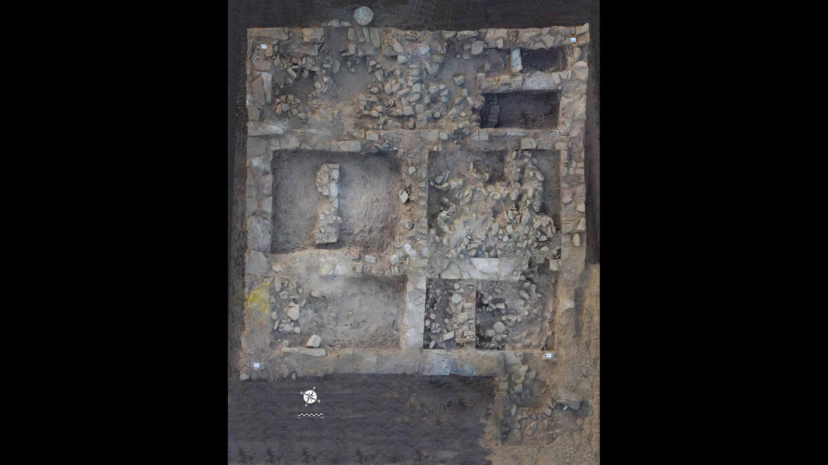 View of the excavations. 