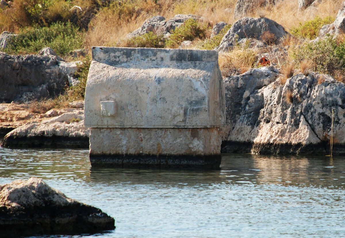 Sarcophagus in Kaleköy, Turkey.