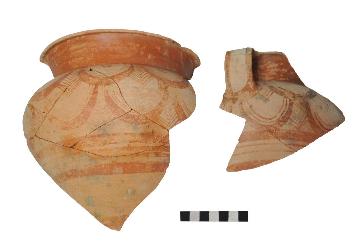 Fig. 16. Excavation on Kanevaro and Skordilon streets (plot Lionaki - Vlamaki). Typical pottery of the 14th c. BC (end of Late Minoan IIIA1 period).