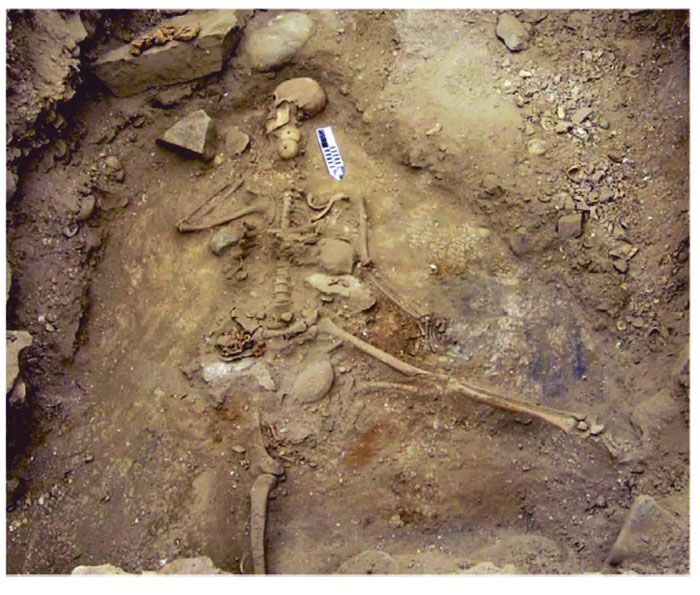 The Neolithic fisherman in burial site (Image: Pedro Andrade)