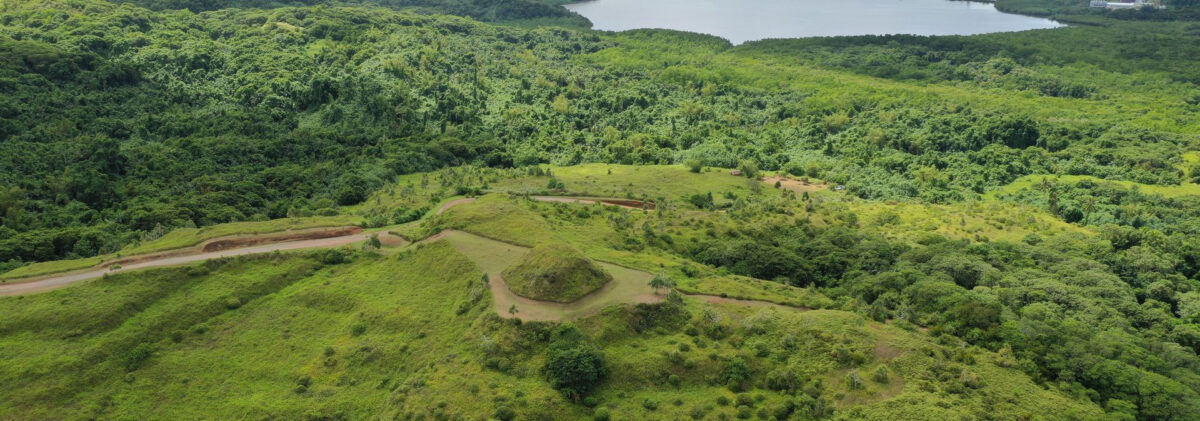 Aerial view of the Ngerbuns el Bad earthworks on the Palauan island of Babeldaob. © C. Hartl-Reiter