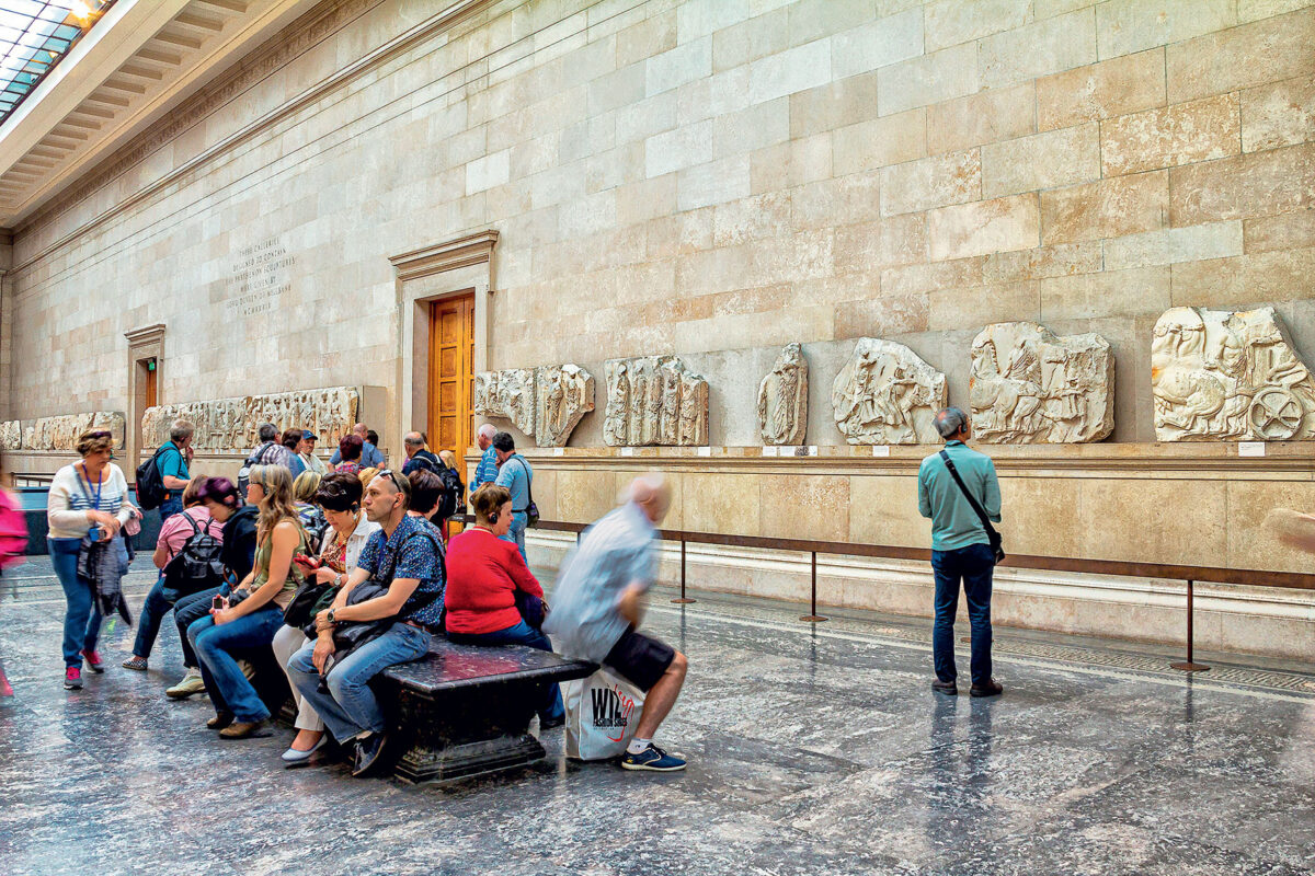 The Parthenon marbles in the British Museum. Image: AMΝA