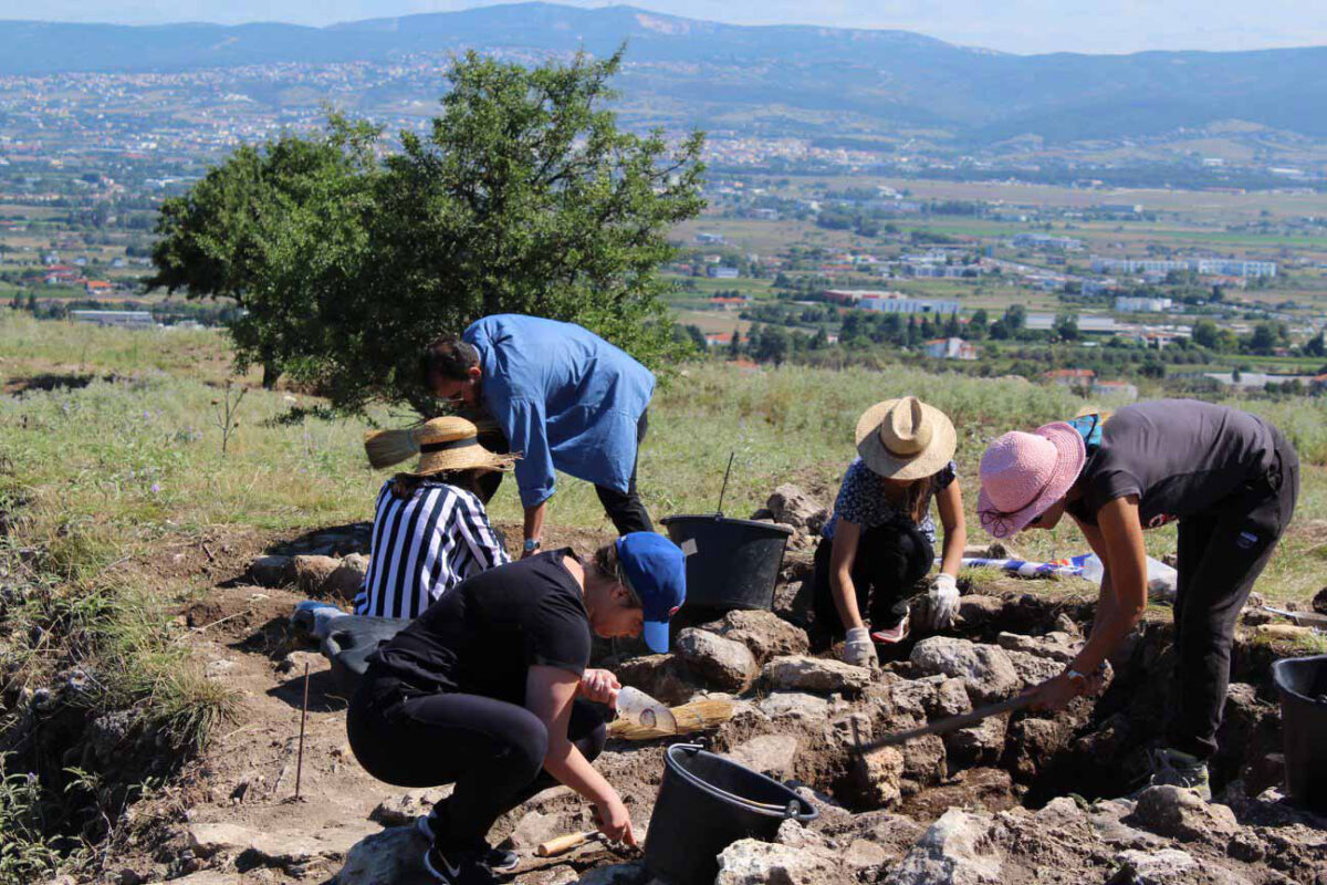View of the excavation at the site of 