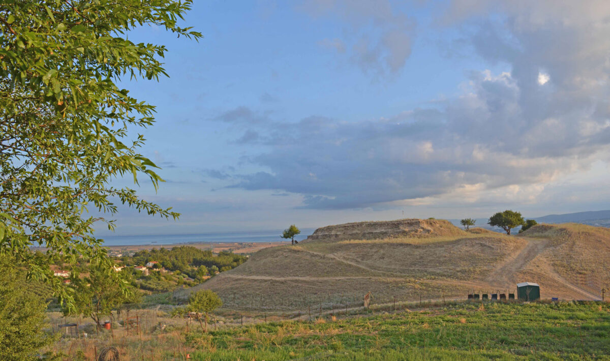 View of the excavation at the site of 