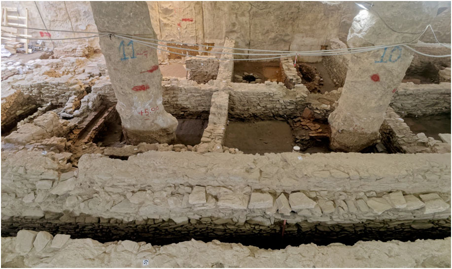 View of the excavation at Venizelos Station of the Thessaloniki Metro (image: MOCAS)