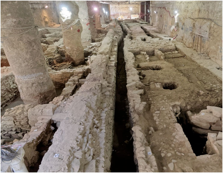 View of the excavation at Venizelos Station of the Thessaloniki Metro (image: MOCAS)