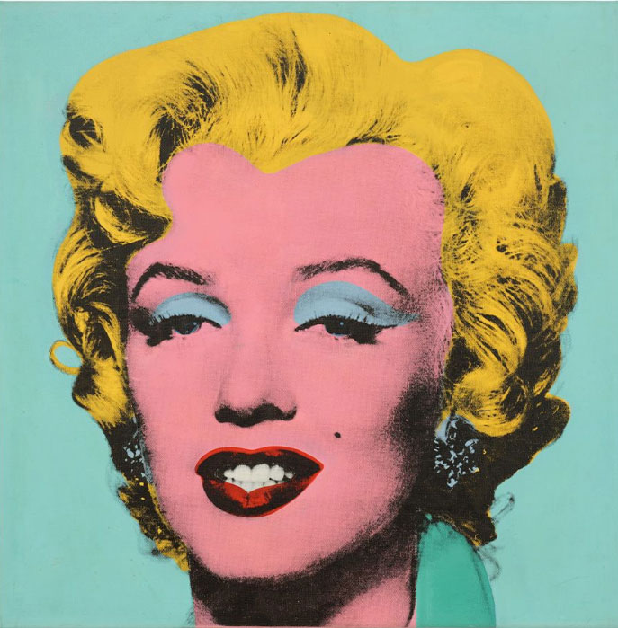 Andy Warhol (1928-1987), Shot Sage Blue Marilyn, 1964. Acrylic and silkscreen on ink on linen. 40 x 40 in (101.6 x 101.6 cm). The Thomas and Doris Ammann Foundation. Estimate on request. To be sold May 2022 at Christie's in New York.