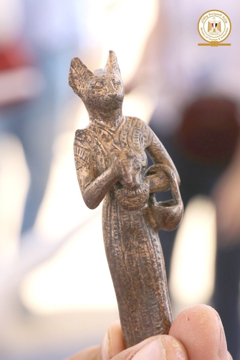 Statuette of a feline goddess, probably Bastet. Source: MoTA Egypt. 