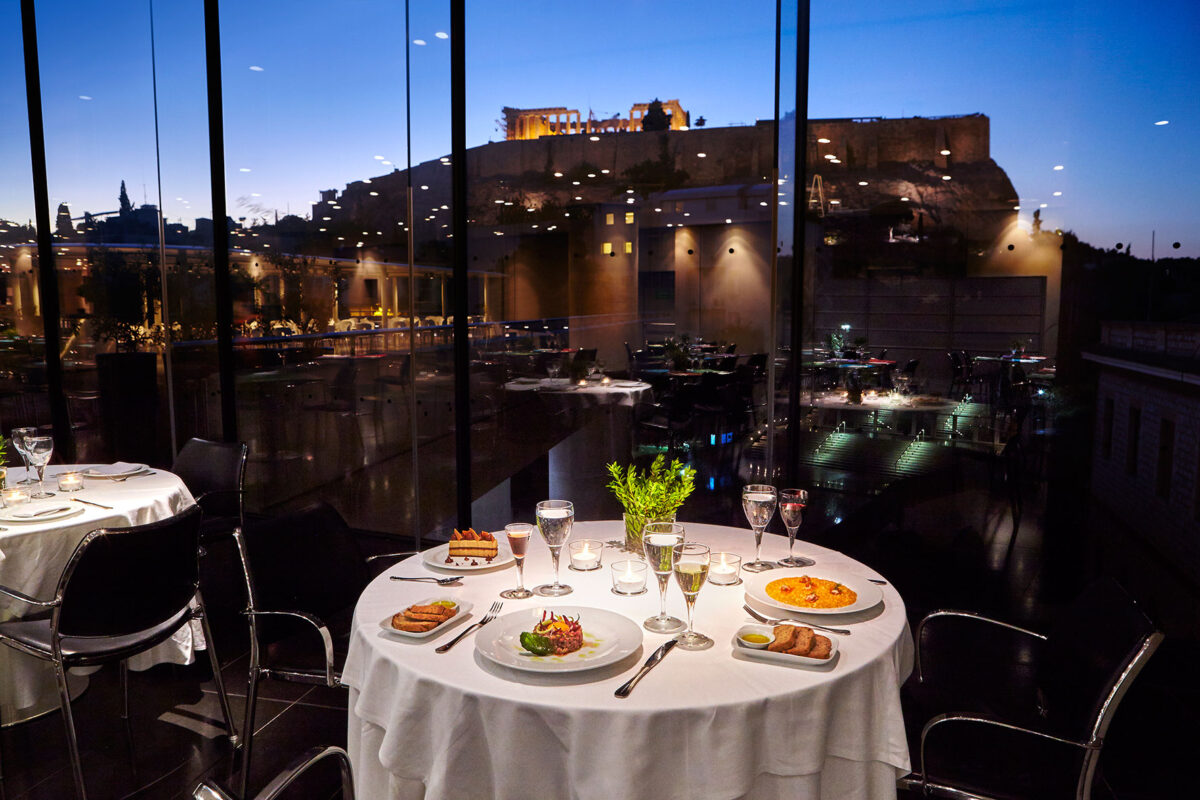 The Acropolis Museum restaurant. Image: Giorgos Vitsaropoulos.
