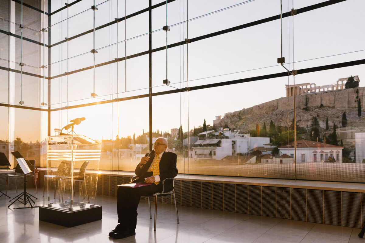 Professor Nikolaos Chr. Stampolidis as the first General Director of the Museum (image source: Acropolis Museum)
