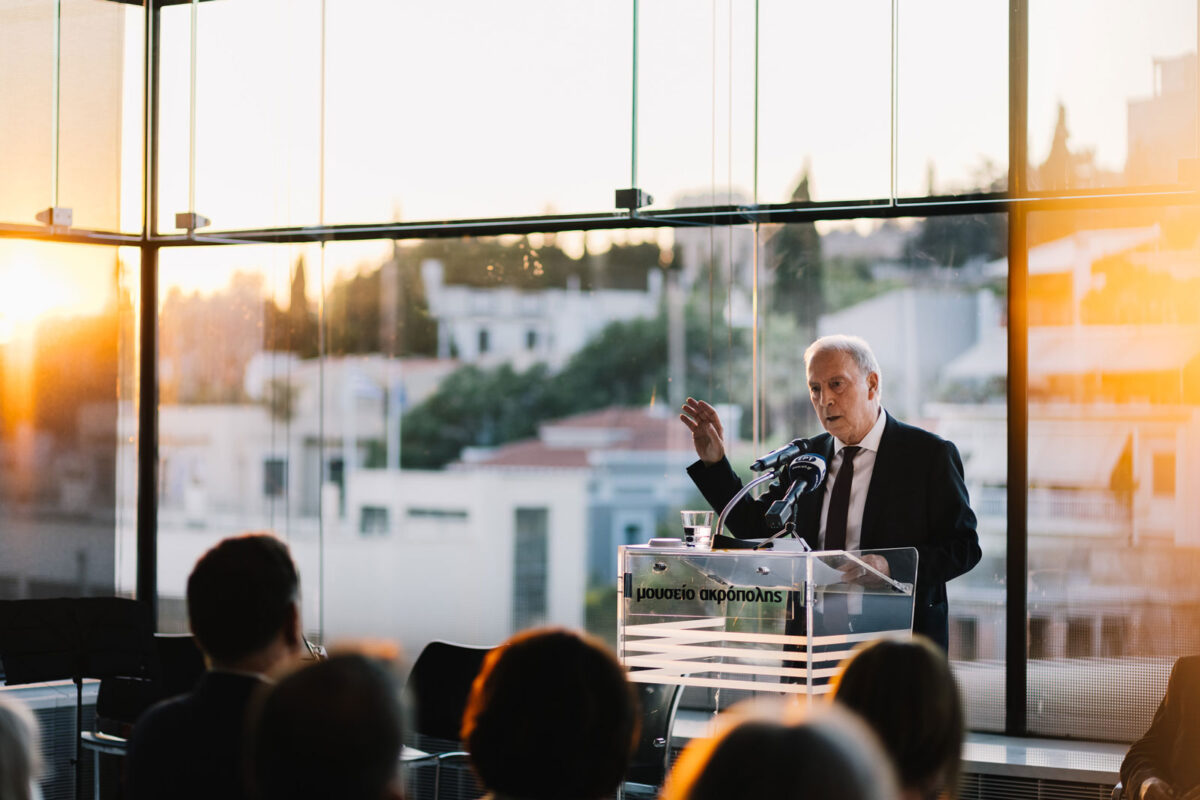 Professor Nikolaos Chr. Stampolidis as the first General Director of the Museum (image source: Acropolis Museum)