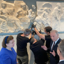 The Fagan fragment permanently restored to the Acropolis Museum