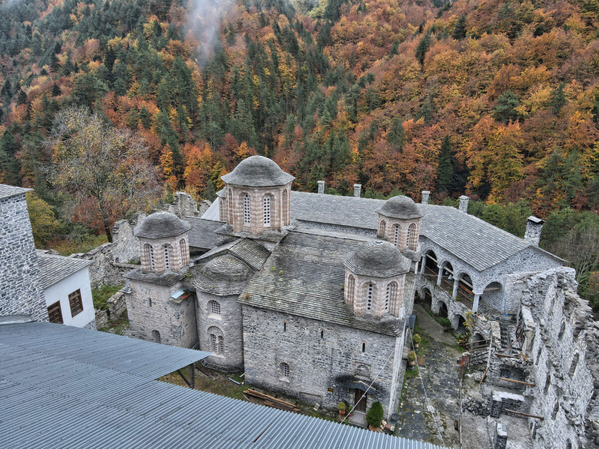 The Old Monastery of Agios Dionysios in Olympus (image: AMNA/Holy Metropolis of Kitros, Katerini and Platamonas)