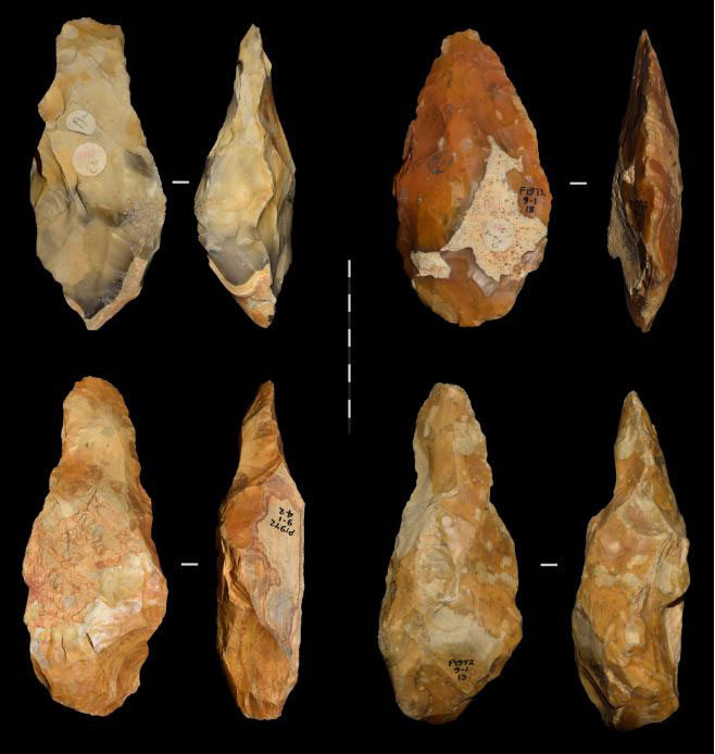 A selection of handaxes discovered in the 1920s. Image: authors of the research