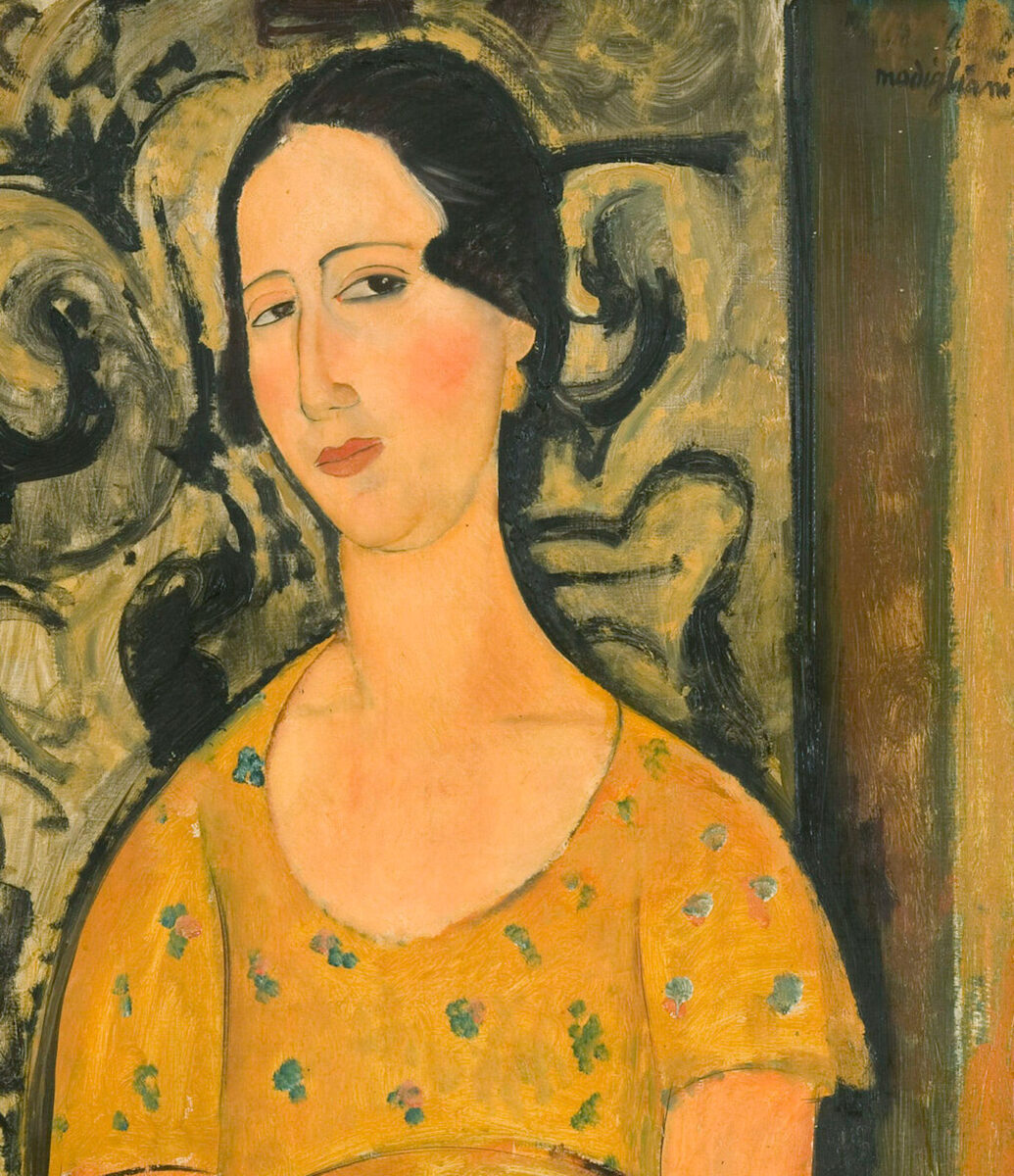 Amedeo Modigliani. Young Woman in a Yellow Dress (Renée Modot), 1918. Collection Fondazione Francesco Federico Cerruti per l’Arte. Long-term loan to Castello di Rivoli, Museo d'Arte Contemporanea, Rivoli-Torino.