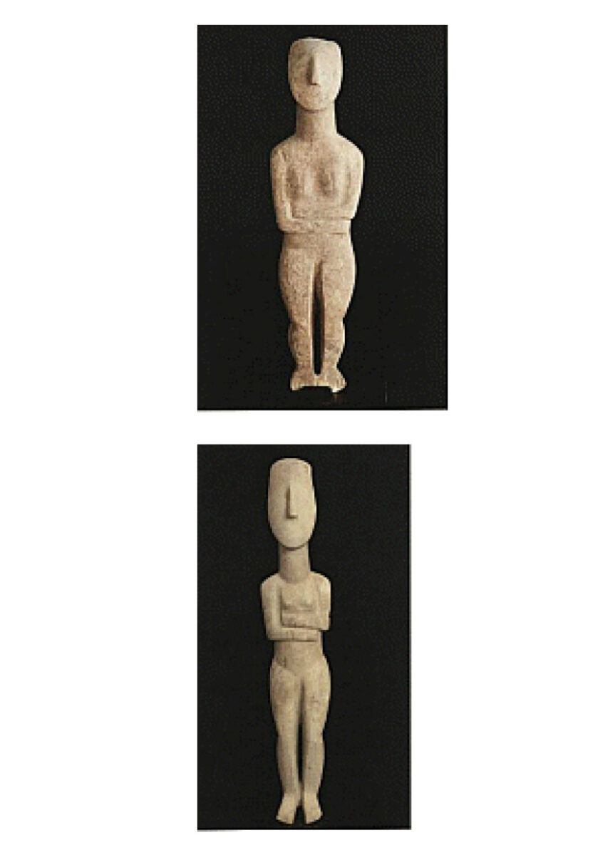 Figurines from the Leonard Stern collection of 161 Cycladic antiquities (Image source: Ministry of Culture and Sports)