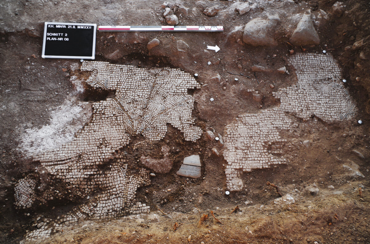Archaeologists uncover ancient mosaics on the shore of the Sea of Galilee