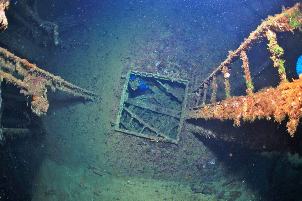 Interior view of the hold on the stern side. Source of image: Kostas Thoktaridis archive