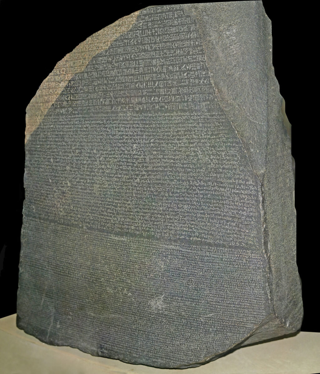 The Rosetta Stone (Image source: Wikipedia )  