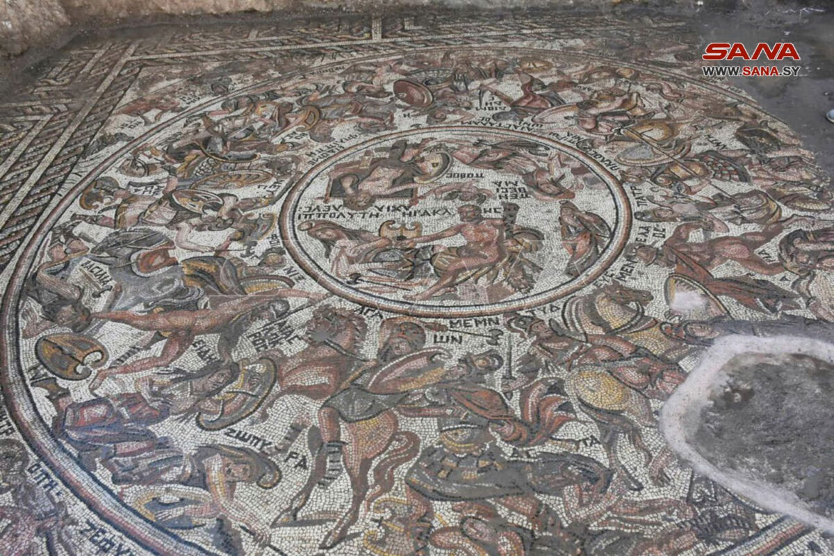 Part of the mosaic (Image source : SANA / Syrian Arab News Agency).
