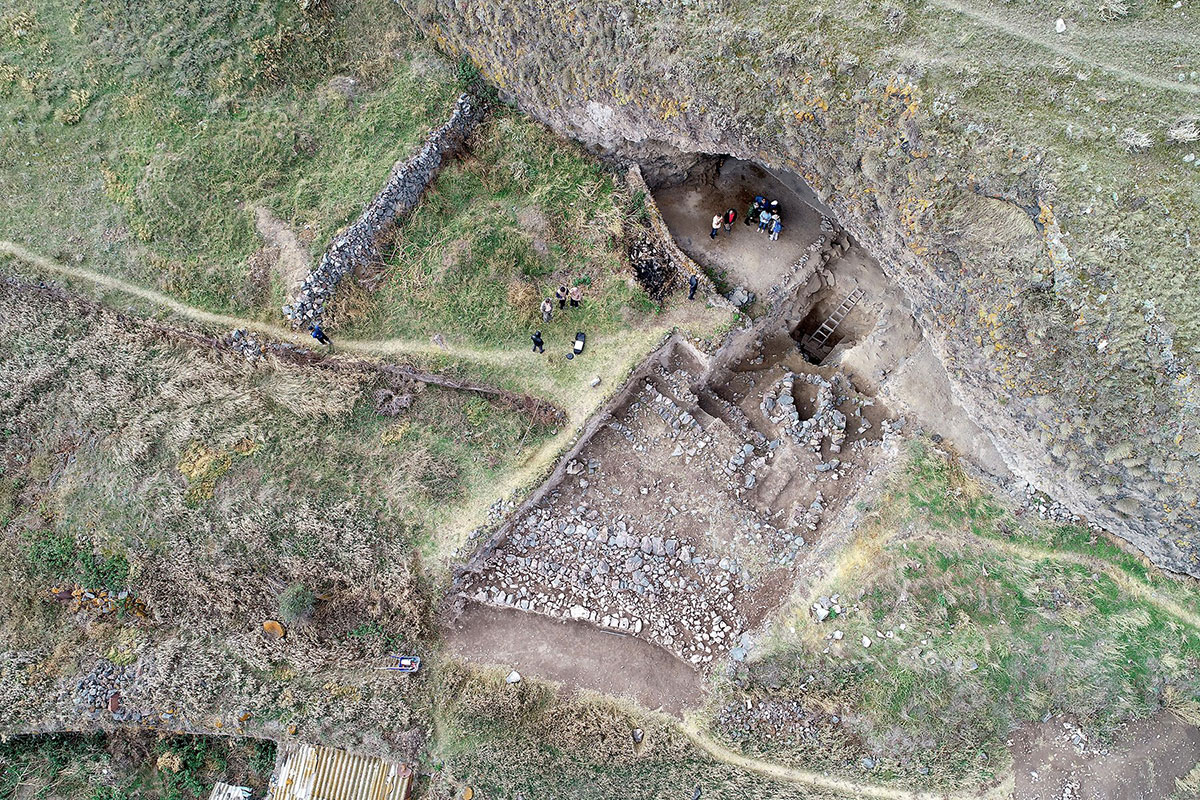 Aerial view of the “Aghitu-3” excavation site. Photo: Soseh Aghaian, NAS