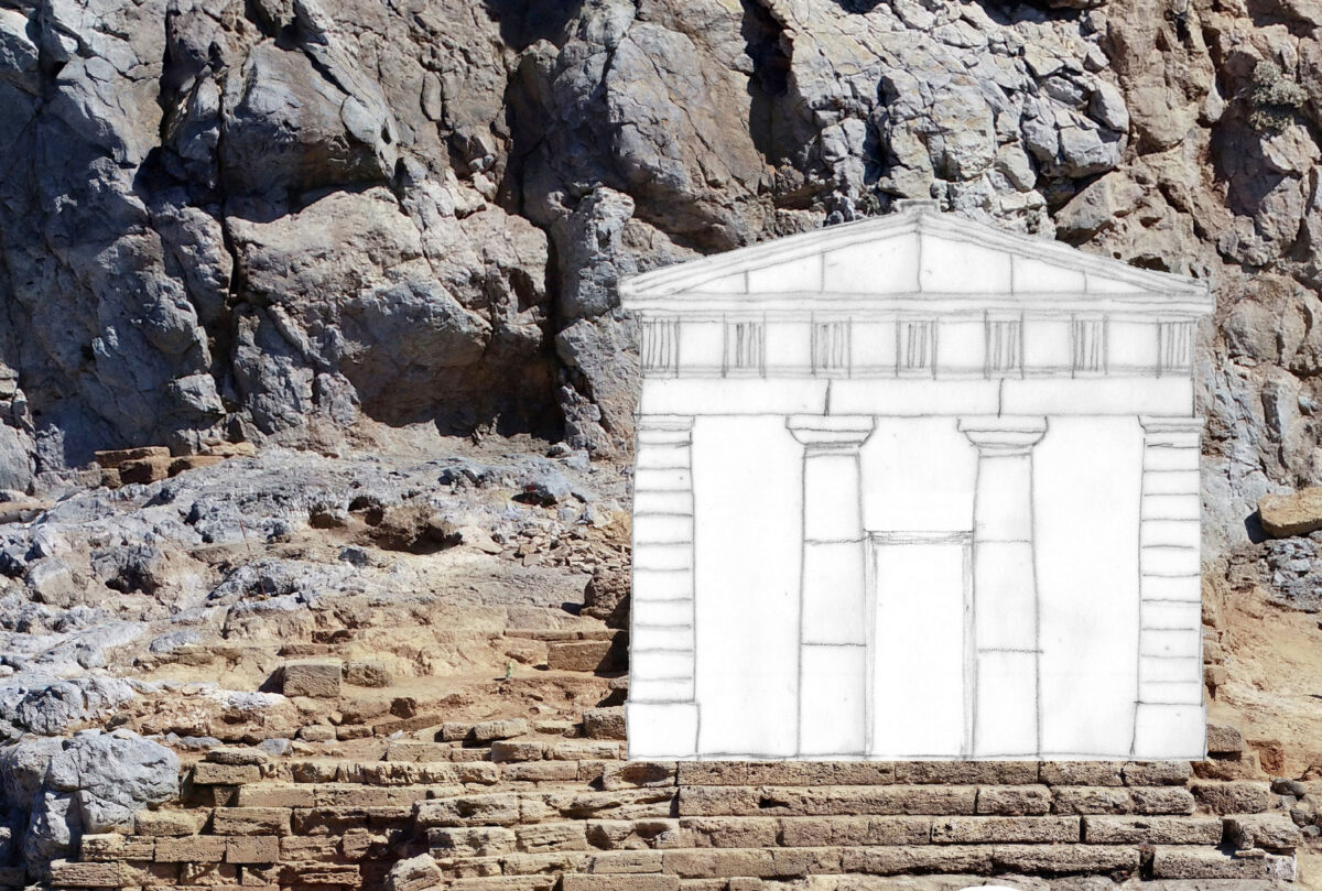 View of the excavation of the central area of the ancient temple of Demeter on the Falasarna acropolis (photo: MOCAS) 