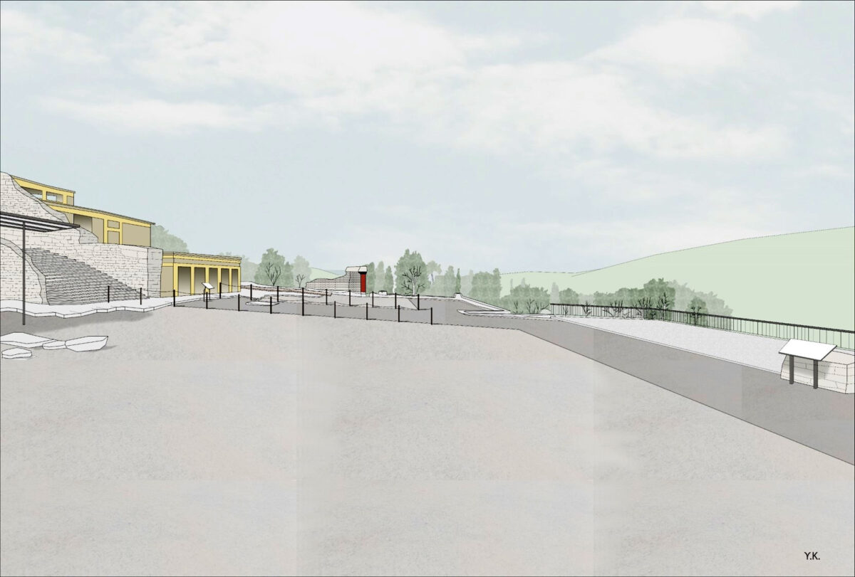 Knossos: New route for the disabled in the Central Court (image: MOCAS) 