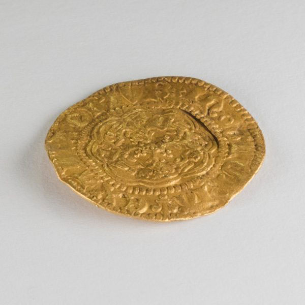 A Henry VI quarter noble, minted in London between 1422 and 1427.