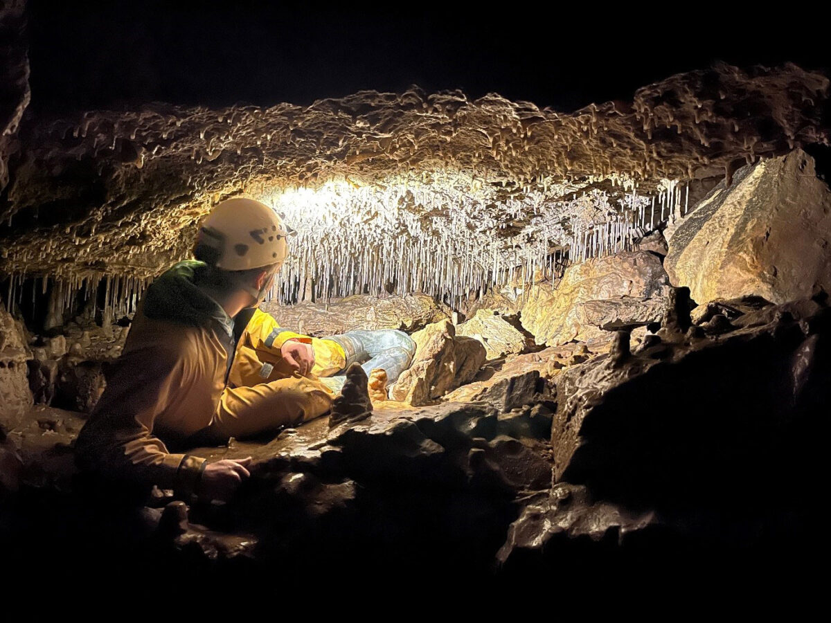 Speleothems are secondary mineral deposits in caves that occur mostly in the form of dripstones, such as stalagmites and stalactites.