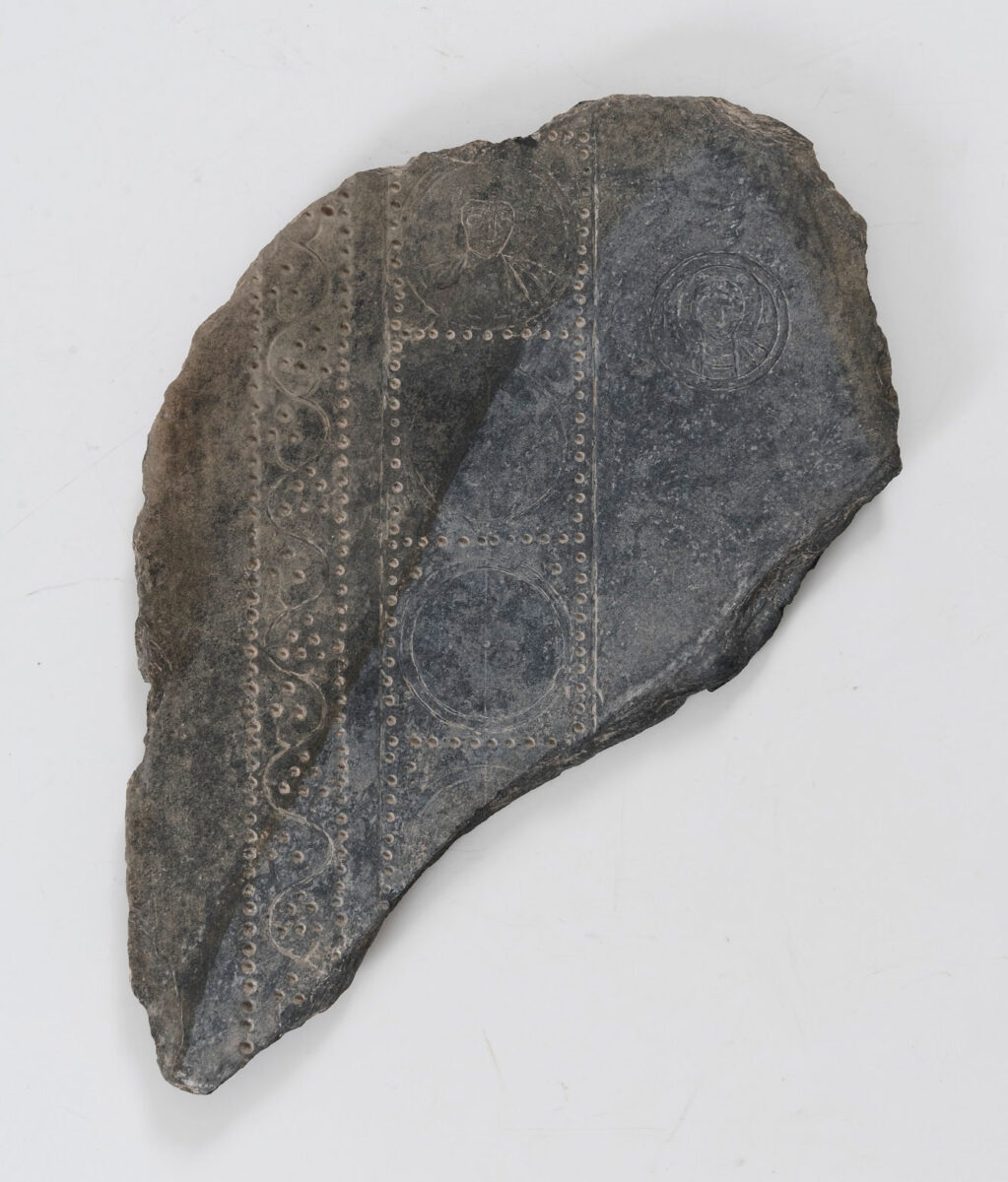 Unfinished schist slab, 5th–6th c. AD. The slab was accidentally found by Georgios Sotiriou in the archaeological site of medieval Ephesus (Ayasoluk)
Byzantine and Christian Museum, ΒΧΜ 2911.
