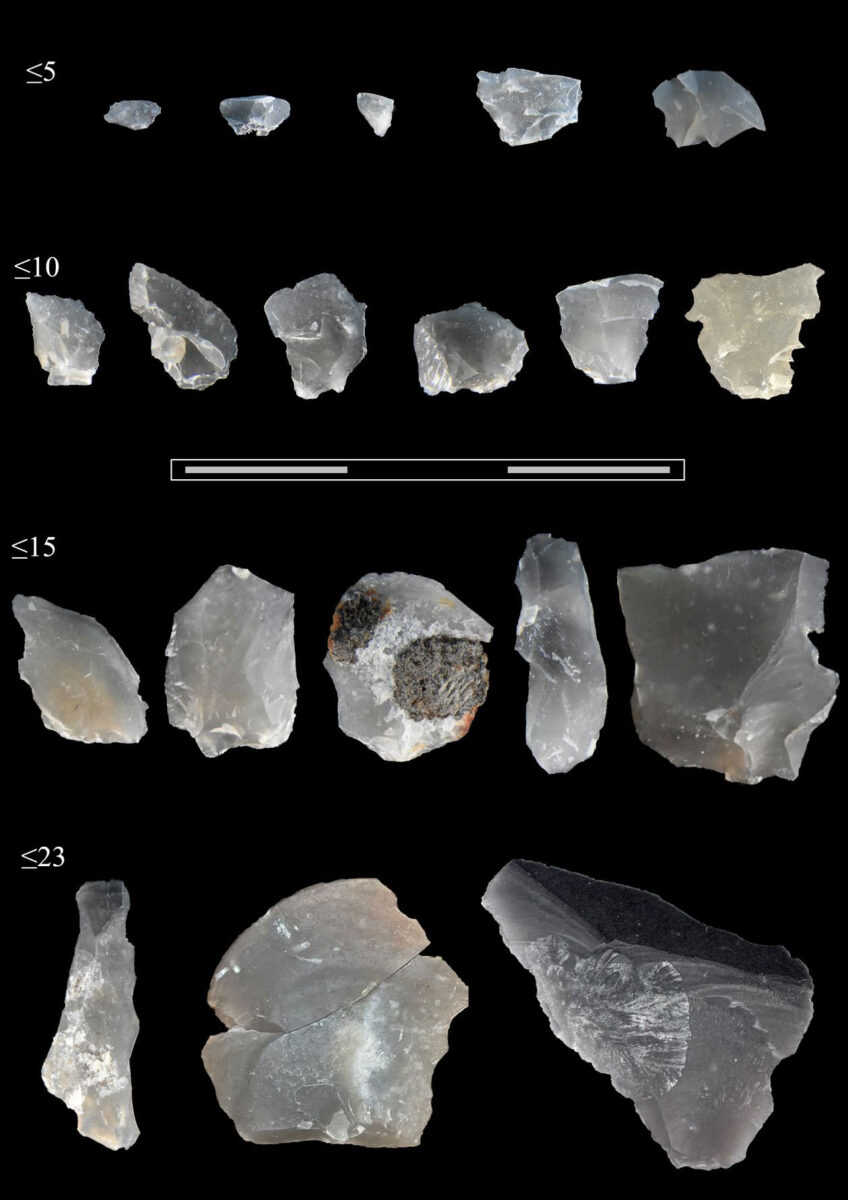 Overview of the flint chips from Schöningen, which were created as 