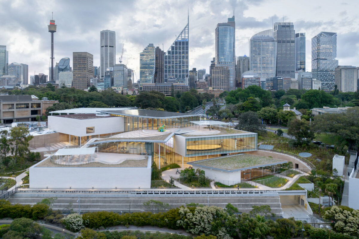 Aerial view of the Art Gallery of New South Wales’ new SANAA-designed building, 2022, photo © Iwan Baan.