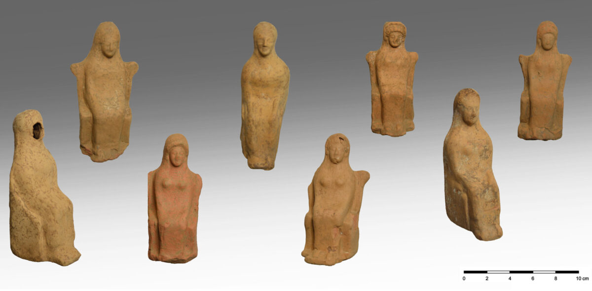 Fig. 15. Figurines of seated female figures of the Archaic and Classical periods.