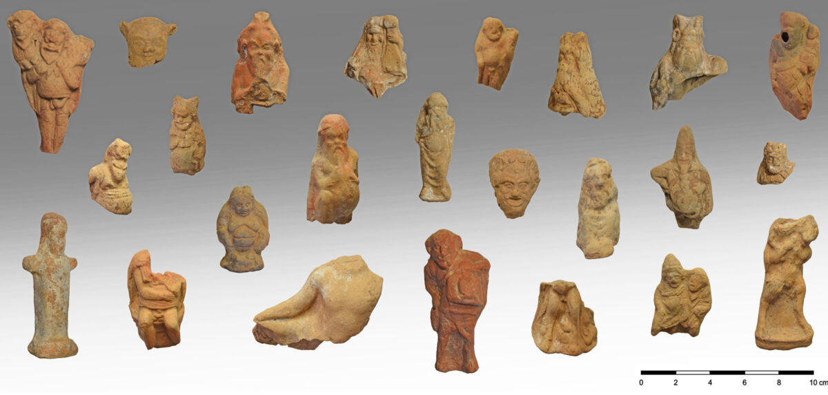Fig. 18. Clay figurines of actors and other male figures of drama.