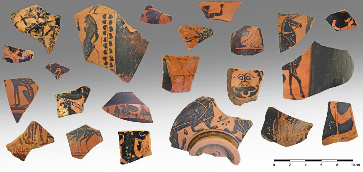 Fig. 23. Fragments of Archaic and Classical black-figure and red-figure vases.