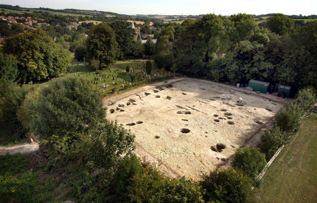 Lyminge, a monastery in Kent, was on the front line of long-running Viking hostility which ended in the victories of Alfred the Great. Image: University of Reading