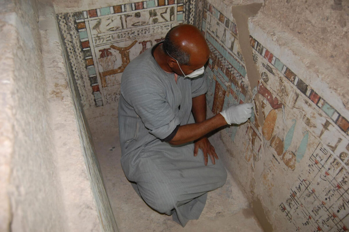 Work on the tomb of Meru, Asassif. Source: MoTA Egypt.